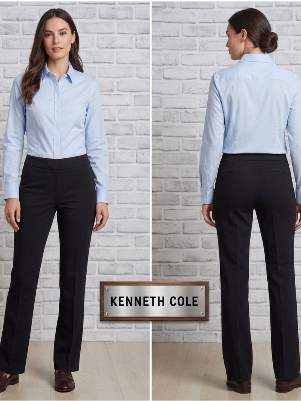 Kenneth Cole New York Black Dress Pants 8 Average